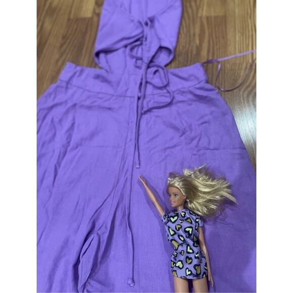 Louna Lavender  Sleeveless Jumpsuit with wide legs  size S - Picture 7 of 16